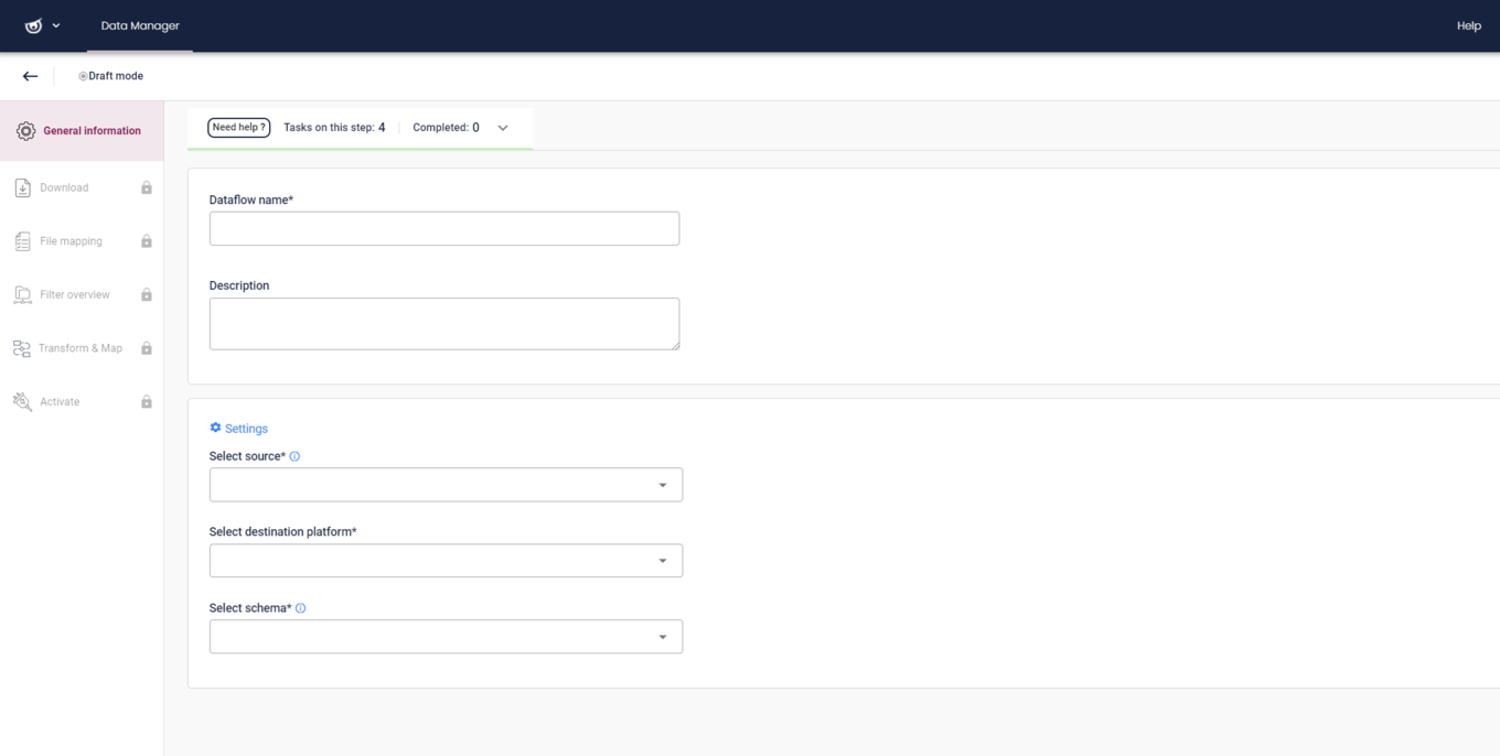Data manager screenshot