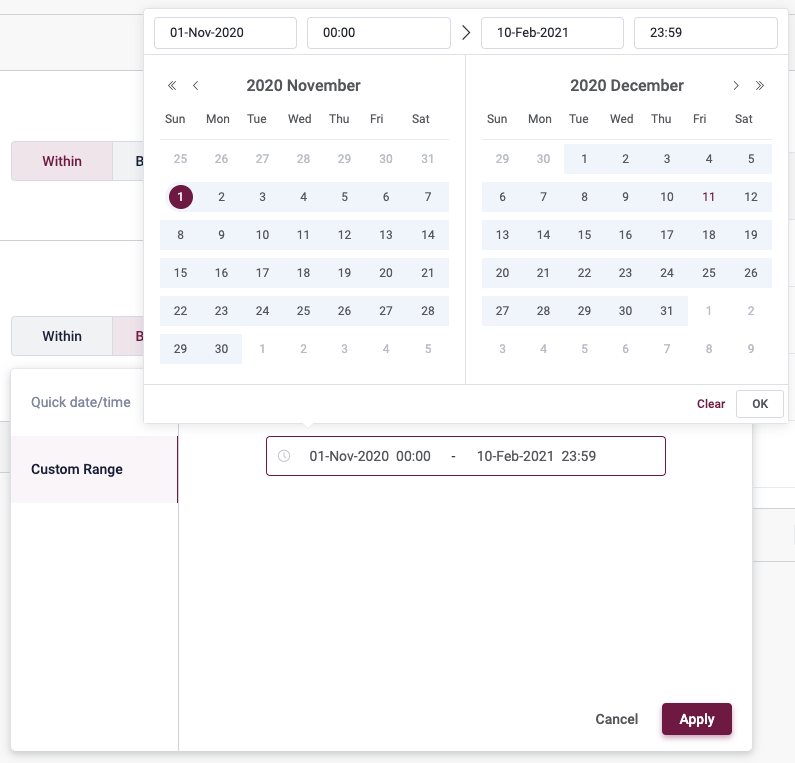 Upgrade of the cdp audience builder date