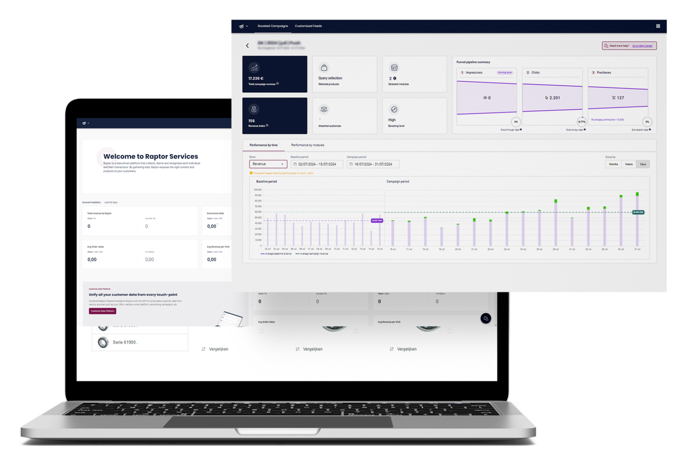 Merchandising reporting website graphic