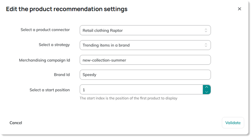 Manage Raptor recommendations directly inside Actito emails